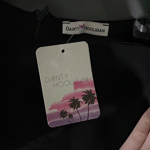 Dainty Hooligan NWT Off The Shoulder Black Lace Dress - Picture 2 of 3